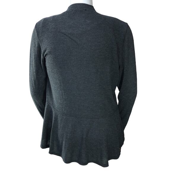 Fresh Produce Womens Size XXL Cardigan Sweater Open Peplum Grey Gray USA Made - Picture 7 of 15